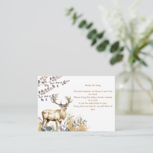 Oh Herten Baby shower Behuizing Kaart (Staand voorkant)