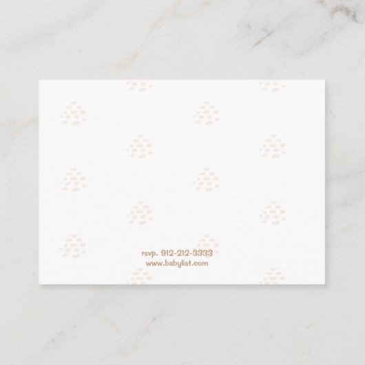 Oh Herten Baby shower Behuizing Kaart (Achterkant)