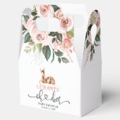 Oh herten Baby shower roze bloemen Bedankdoosjes (Geopend)