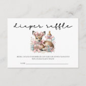 Oh herten blozen roze meisje baby shower behuizing informatiekaartje (Voorkant)