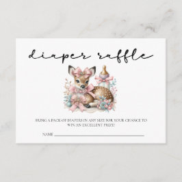 Oh herten blozen roze meisje baby shower behuizing informatiekaartje