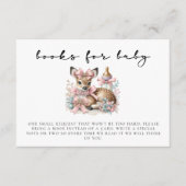 Oh herten blozen roze meisje baby shower behuizing informatiekaartje (Voorkant)