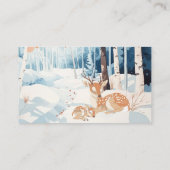 Oh herten bos winter Baby shower boeken voor baby Informatiekaartje (Achterkant)