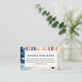 Oh herten bos winter Baby shower boeken voor baby Informatiekaartje (Staand voorkant)