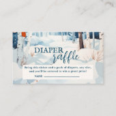Oh herten bos winter Luier Raffle Baby shower Informatiekaartje (Voorkant)