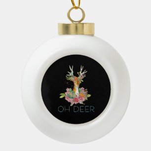 Oh Herten Cute Kleurrijke Herten Minimalistisch On Keramische Bal Ornament
