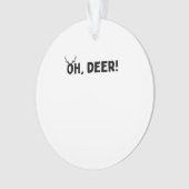 Oh Herten Eenvoudige Esthetische Acryl Ornament (voorkant)