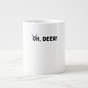 Oh Herten Eenvoudige Stijl Grote Koffiekop