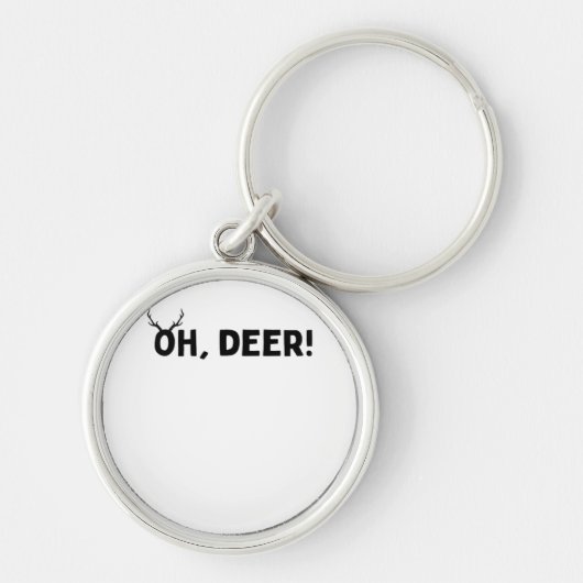 Oh Herten Eenvoudige Stijl Sleutelhanger (Voorkant)