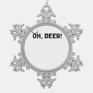 Oh Herten Eenvoudige Stijl Tin Sneeuwvlok Ornament