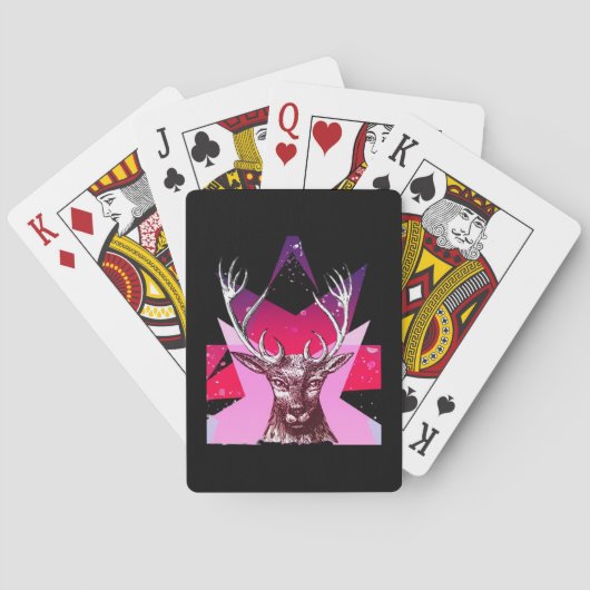 Oh Herten Fantasievol Creatief Ontwerp Pokerkaarten (Achterkant)