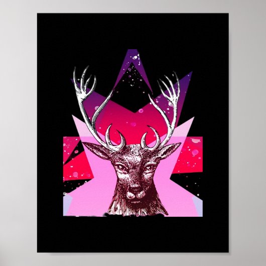 Oh Herten Fantasievol Creatief Ontwerp Poster (Voorkant)