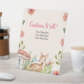 Oh herten feestdecoraties aangepaste tekst reclamebord met voetstuk (Insitu)