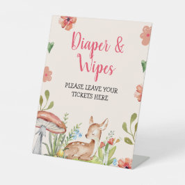 Oh herten feestdecoraties Luier Raffle Reclamebord Met Voetstuk