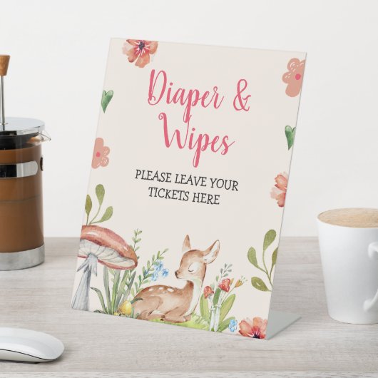 Oh herten feestdecoraties Luier Raffle Reclamebord Met Voetstuk (Insitu)