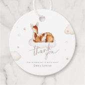 Oh herten genderneutraal Waterverf Baby shower Bedankjes Labels (Voorkant)