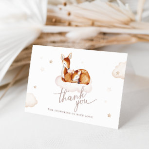 Oh herten genderneutraal Waterverf Baby shower Bedankkaart