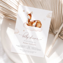 Oh herten genderneutraal Waterverf Baby shower