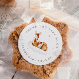 Oh herten genderneutraal Waterverf Baby shower Ronde Sticker