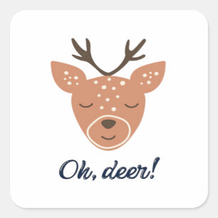 Oh Herten Herten Liefde Red De Herten Creatief Ont Vierkante Sticker