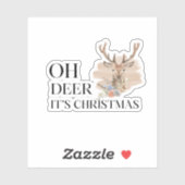 Oh herten, het is Kerstmis Sticker (Vel)