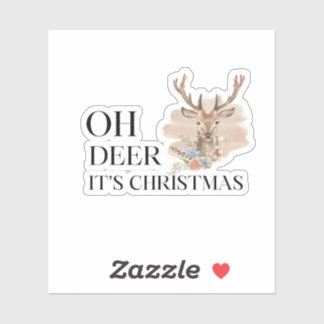 Oh herten, het is Kerstmis Sticker