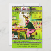 Oh herten jaarlijkse kerstfeest uitnodiging (Voorkant)