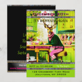 Oh herten jaarlijkse kerstfeest uitnodiging (Voorkant / Achterkant)