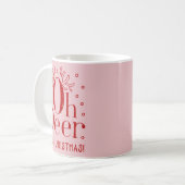 Oh herten Kerst mok illustratie koffie (Voorkant links)