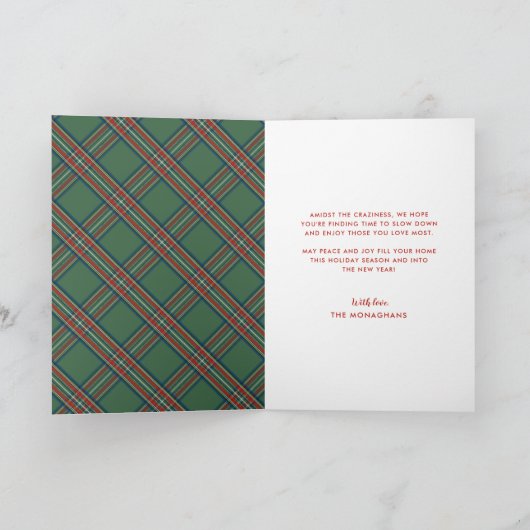 Oh herten, Kerstmis is hier! Feestdagen Kaart (Binnen)