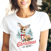 Oh herten Kerstmis is hier Retro Kerstmis Tri-Blend Shirt