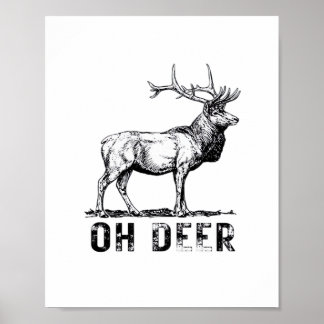 Oh Herten Krachtige Grafische Expressie  Poster