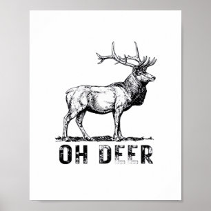Oh Herten Krachtige Grafische Expressie Poster