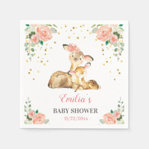 Oh Herten Mam Baby Bloem Meisje Douche Sproei Servet
