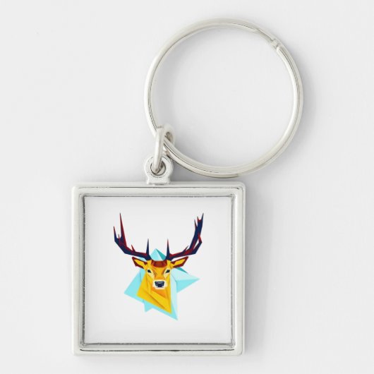Oh Herten Minimal Rustieke Stijl Sleutelhanger (Voorkant)