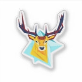 Oh Herten Minimal Rustieke Stijl Sticker (Voorkant)