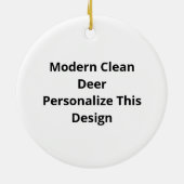 Oh Herten Modern Strake Ontwerp Ornament (Achterkant)