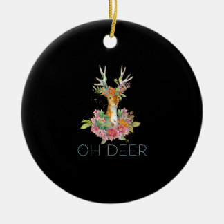 Oh Herten Mooie Kleurrijke Herten Minimalistisch O Keramisch Ornament