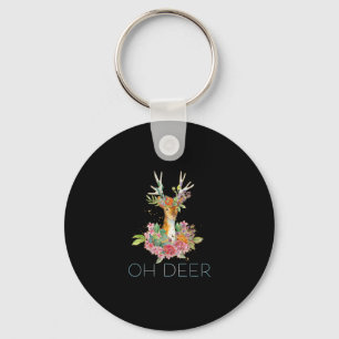 Oh Herten Mooie Kleurrijke Herten Minimalistisch O Sleutelhanger