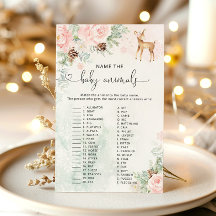 Oh herten naam de baby dieren baby shower spel