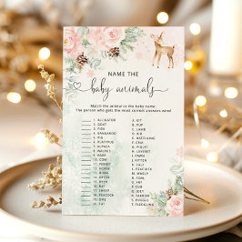 Oh herten naam de baby dieren baby shower spel