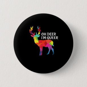 Oh Herten Queer Grappige Woordspeling LGBT Pride O Ronde Button 5,7 Cm