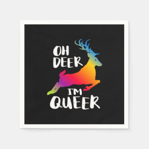 Oh Herten Queer Pride Minimaal Artistieke Stijl Servet