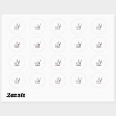 Oh Herten Retro Klassiek Design Ronde Sticker (Vel)