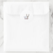Oh Herten Retro Klassiek Design Ronde Sticker (Tas)