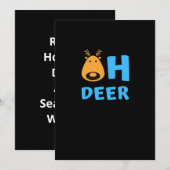 Oh Herten Retro Vakantie Sfeer Feestdagenkaart (Voorkant / Achterkant)