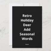 Oh Herten Retro Vakantie Sfeer Feestdagenkaart (Achterkant)