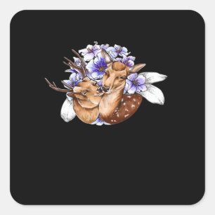 Oh Herten Schone Minimalistische Stijl Vierkante Sticker