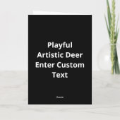 Oh Herten Speelse Artistieke Expressie Kaart (Achterkant)
