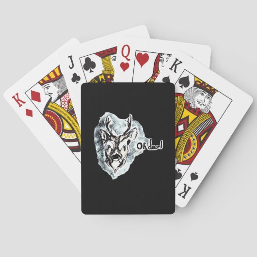 Oh Herten Trendy Moderne Stijl  Pokerkaarten (Achterkant)